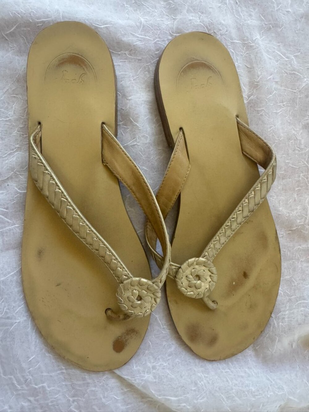 Jack Rogers Whipstiched Leather thongs